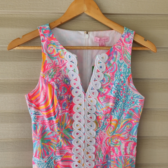 Lilly Pulitzer Ryder shift dress is swish fish print 00 - Picture 6 of 10
